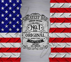 Greatest Dad Flag Diamond Plate Adhesive Vinyl Wrap