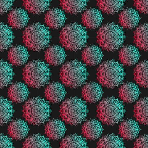 Green and Red Mandala - Adhesive Vinyl