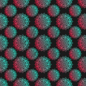 Green and Red Mandala - Adhesive Vinyl