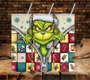 Grinch Zipper Patchwork vinyl tumbler wraps