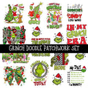 Grinch Doodle Patchwork Set