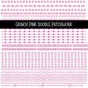 Grinch Pink Doodle Patchwork Set