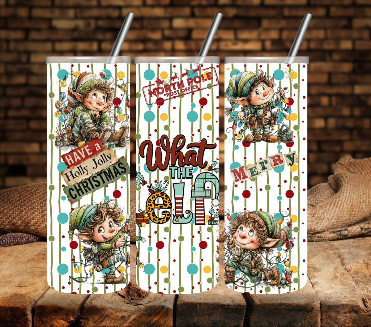 What the elf vinyl tumbler wraps