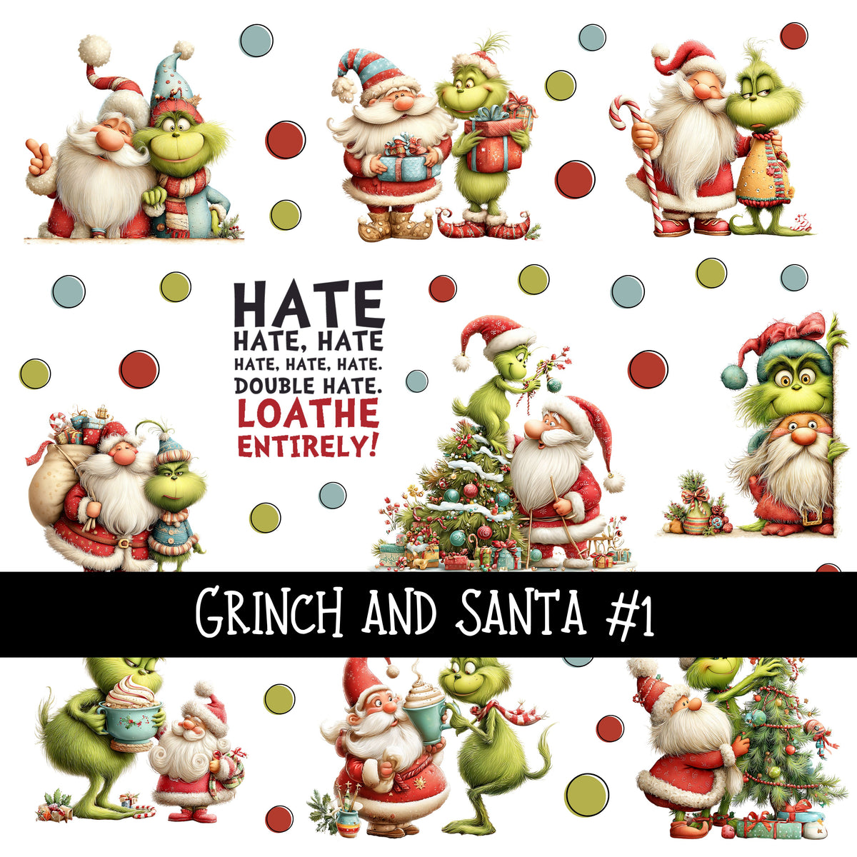 Grinch and Santa UV Decal sheets 2 to choose from
