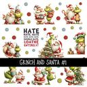 Grinch and Santa UV Decal sheets 2 to choose from
