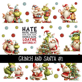 Grinch and Santa UV Decal sheets 2 to choose from