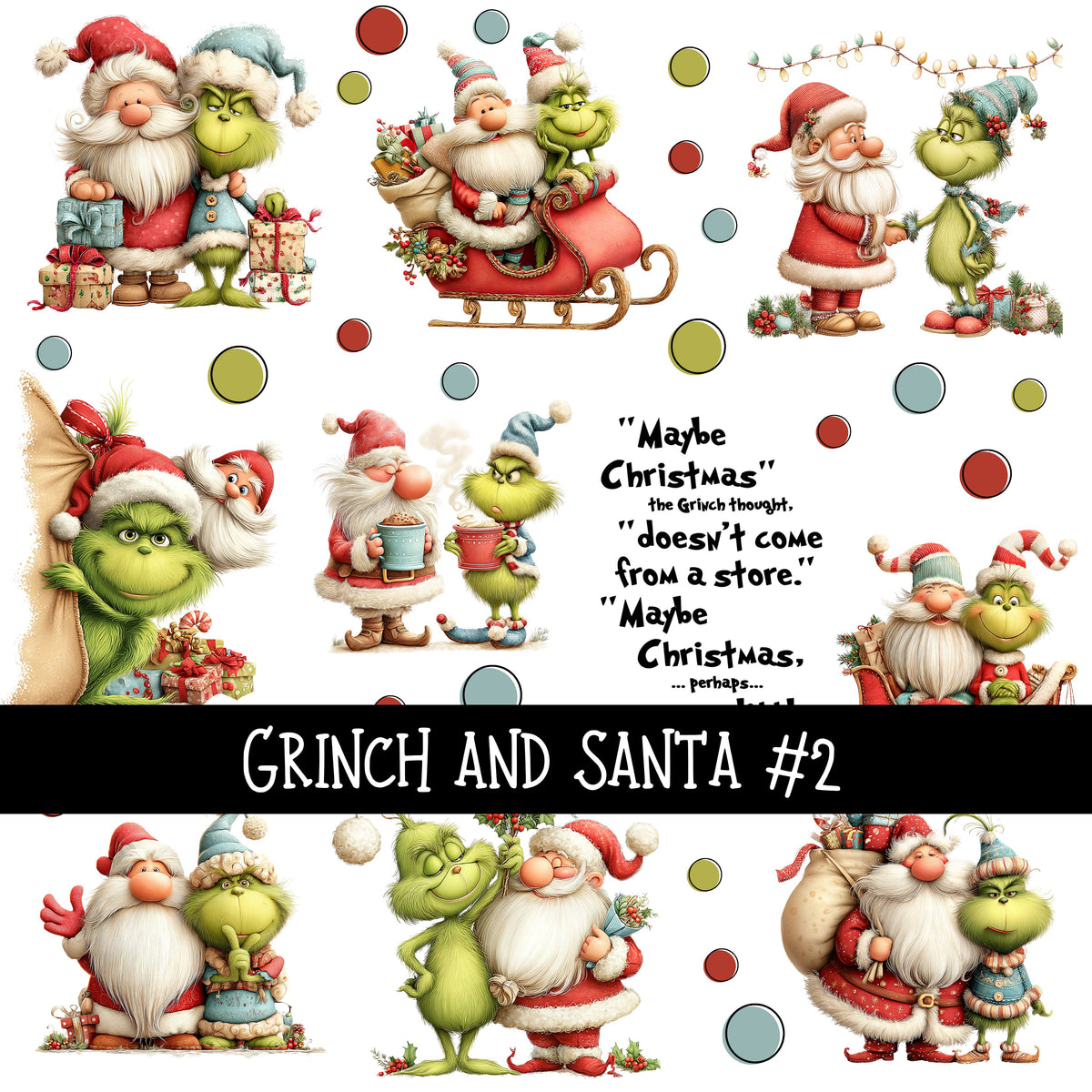 Grinch and Santa UV Decal sheets 2 to choose from
