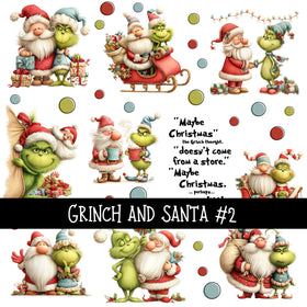 Grinch and Santa UV Decal sheets 2 to choose from