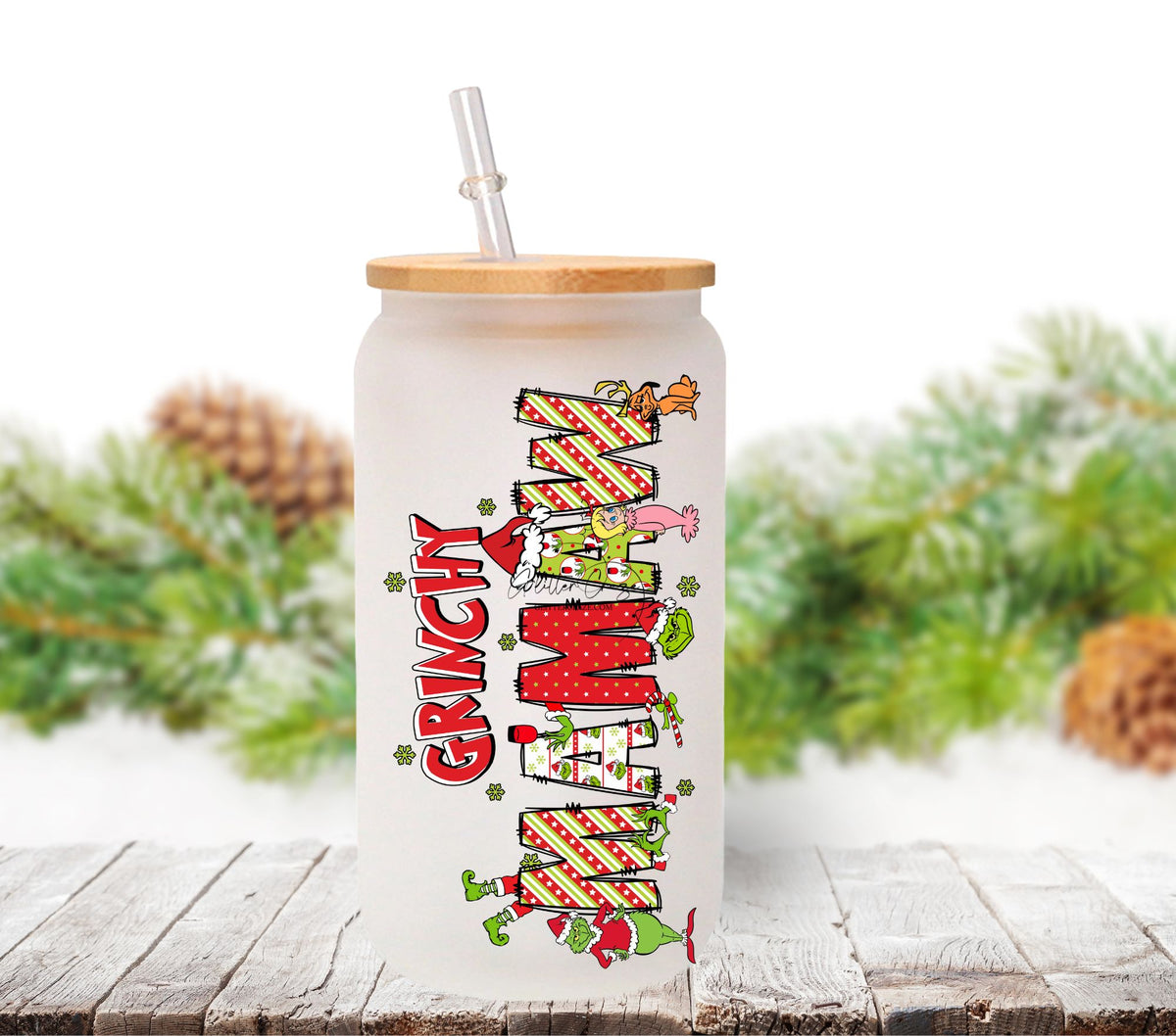 Grinchy Mamaw UV DTF Decals