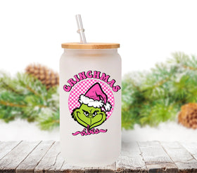 Grinchmas Vibes Pink UV DTF Decals