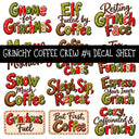Grinchy Coffee Crew UV DTF Decal sheets 13 Designs available