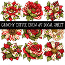 Grinchy Coffee Crew UV DTF Decal sheets 13 Designs available