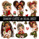 Grinchy Coffee UV DTF Decal sheets 12 Designs available