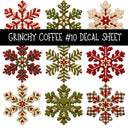 Grinchy Coffee UV DTF Decal sheets 12 Designs available