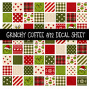 Grinchy Coffee UV DTF Decal sheets 12 Designs available
