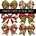 Grinchy Coffee UV DTF Decal sheets 12 Designs available