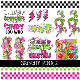 Grinchy pink 2 UV Decal sheet