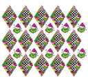 Grinchy Pink Argyle UV DTF wraps 2 sizes to choose from