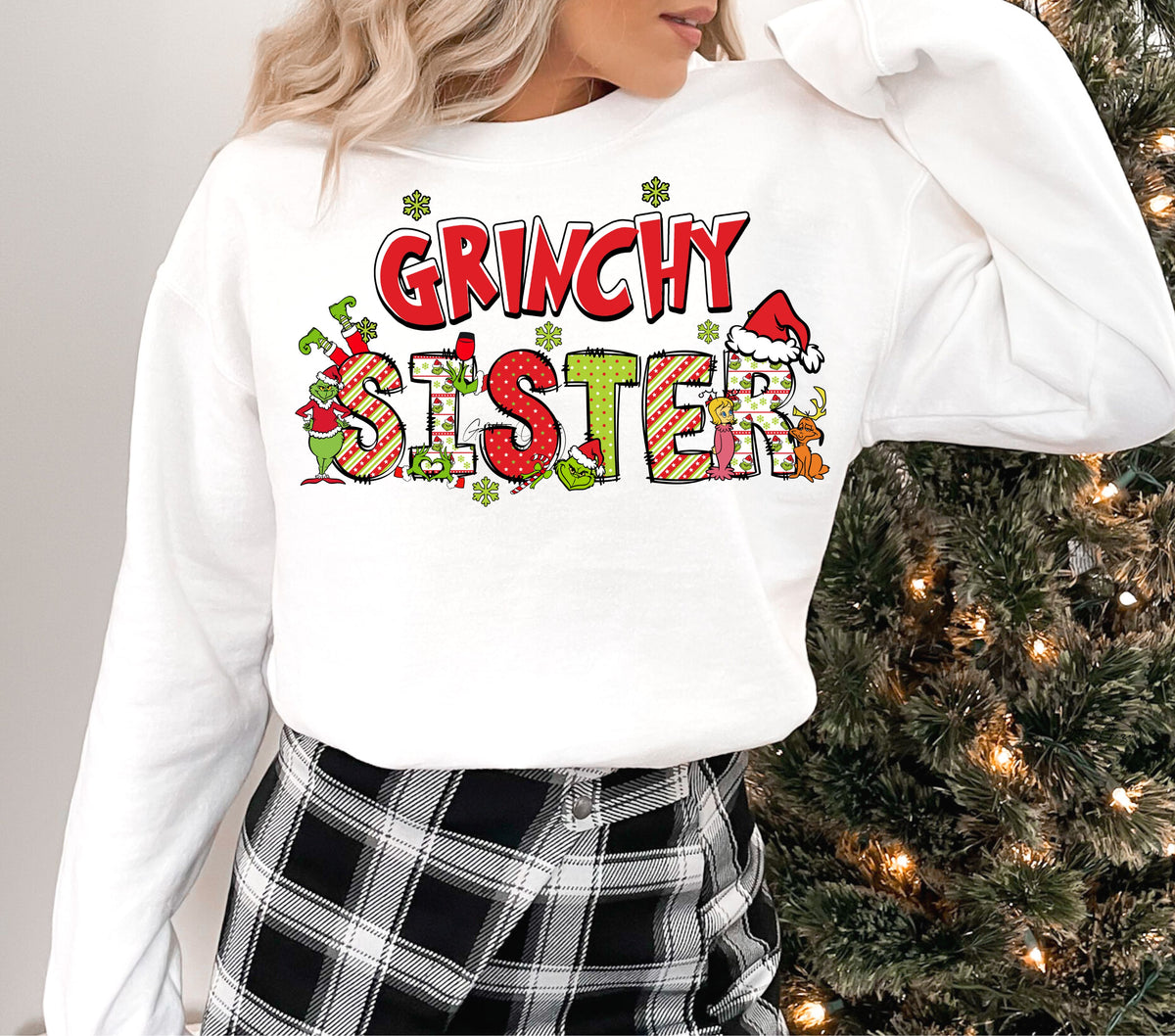 Grinchy Sister DTF Transfers