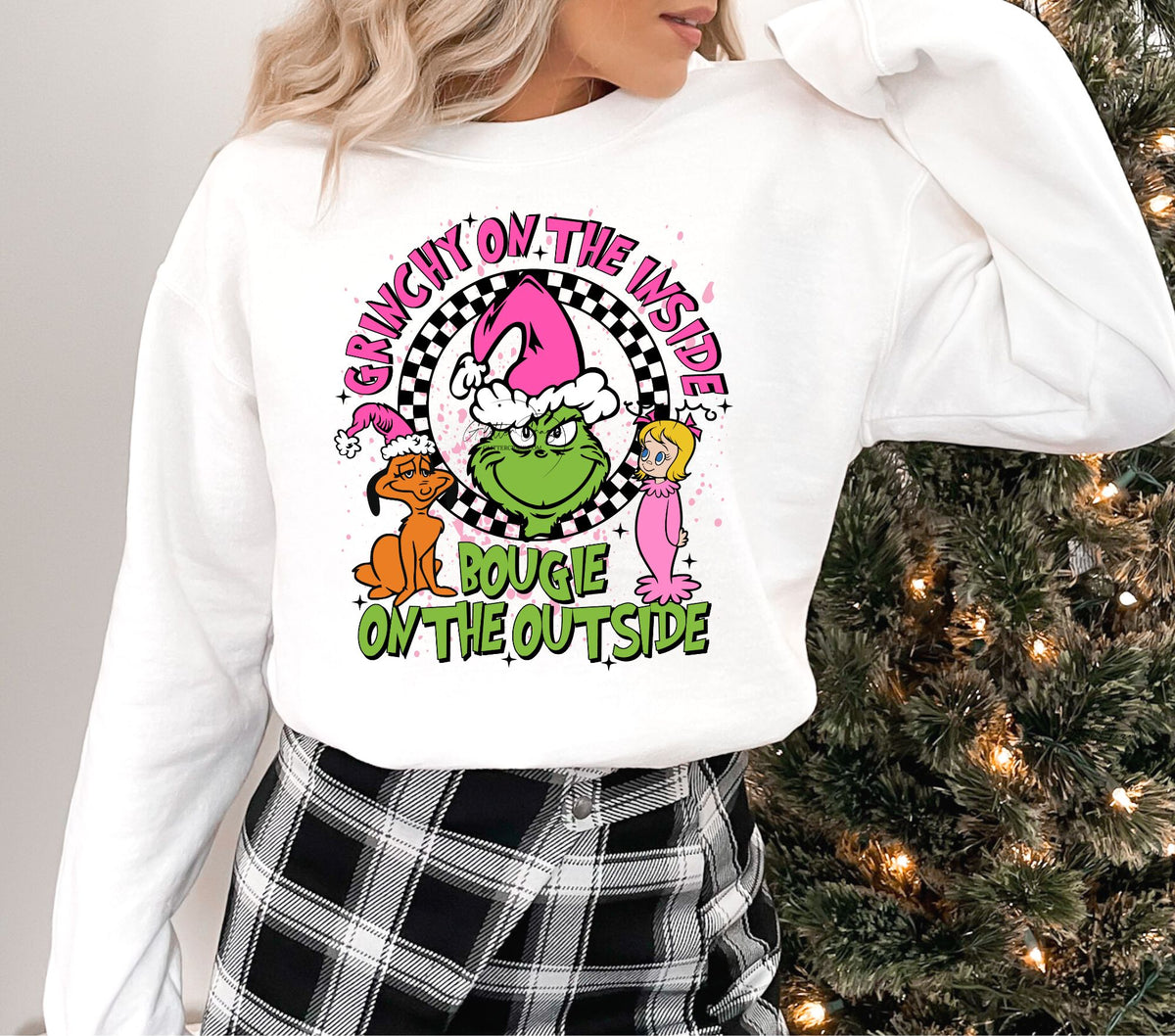 Grinchy on the outside DTF Transfers