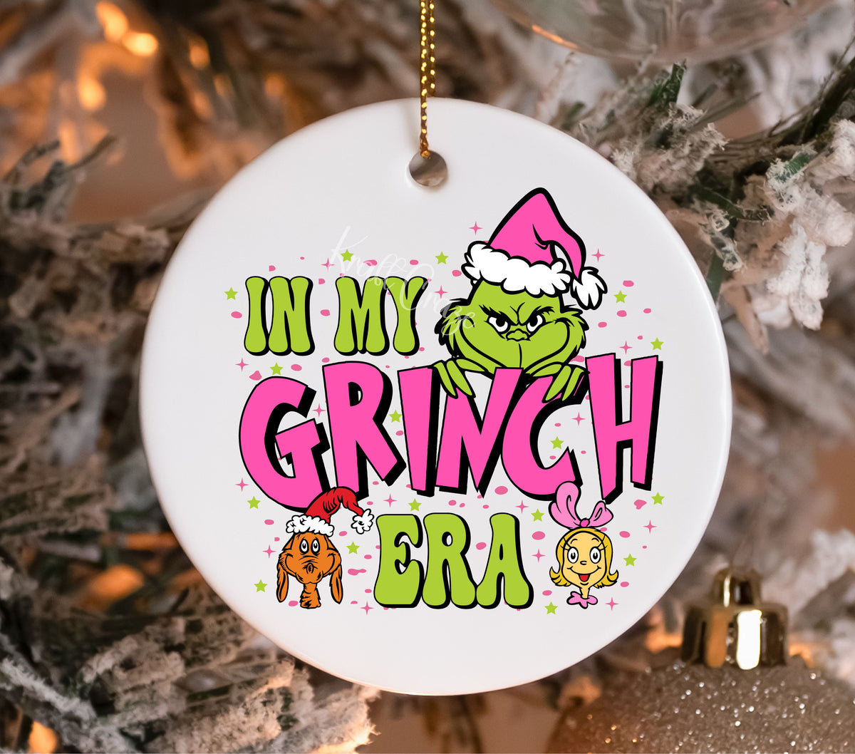 In my Grinch Era Pink available in UV DTF Decals and DTF Transfers