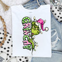 Grinchy full color Pink DTF Transfers