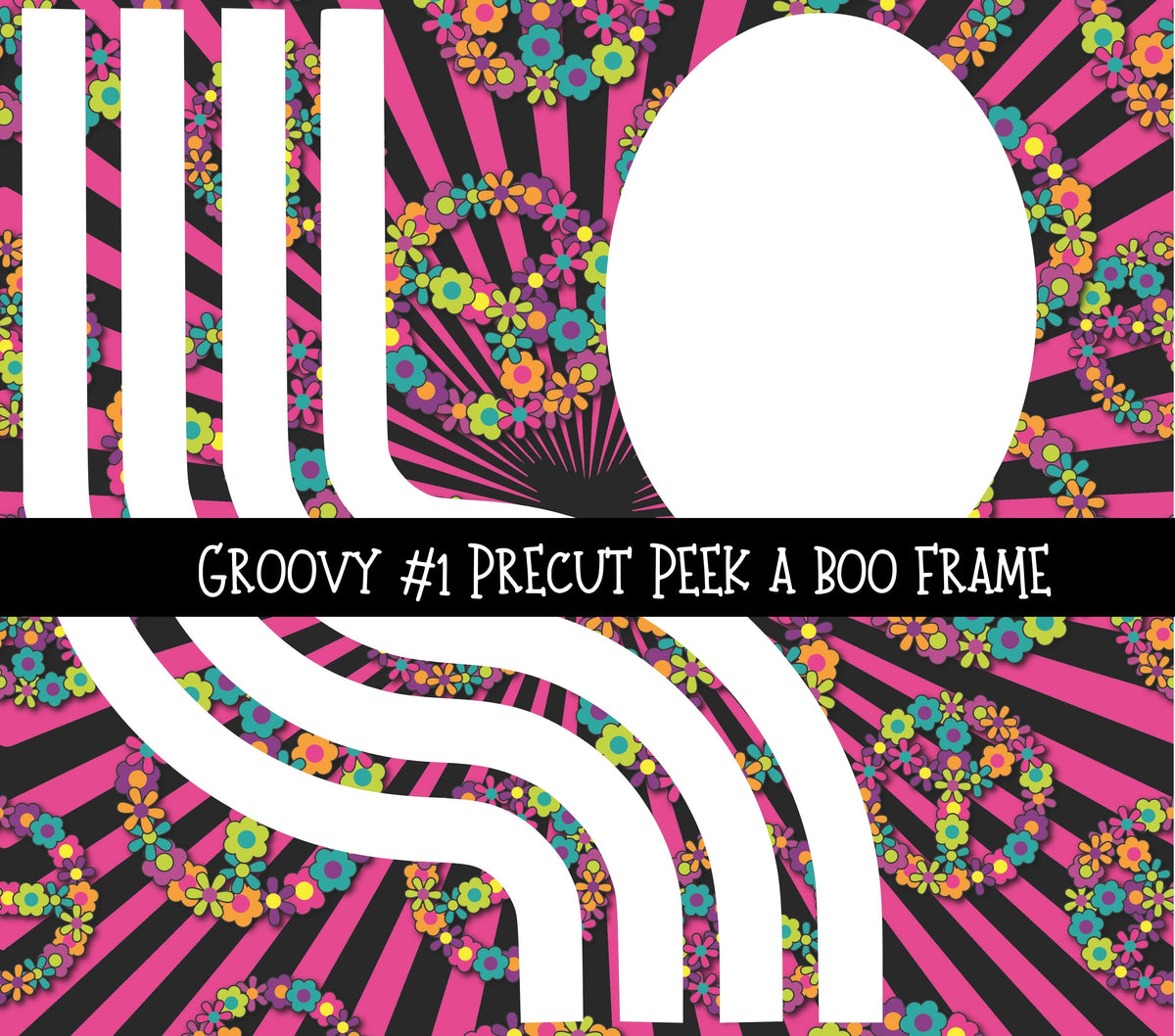 Groovy Precut Peek a Boo Frame vinyl tumbler wraps 8 designs