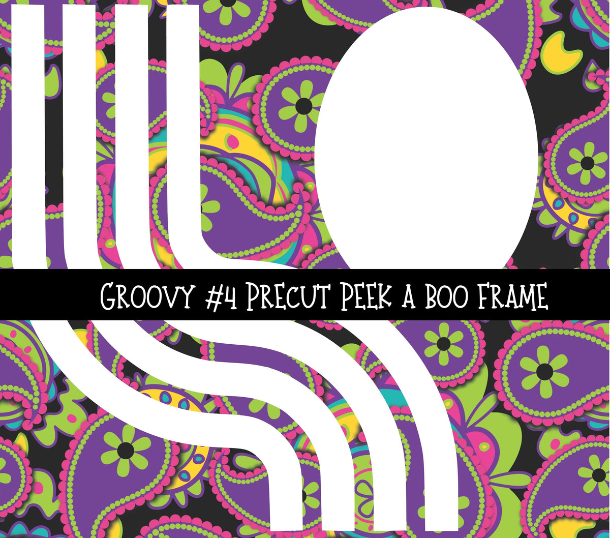 Groovy Precut Peek a Boo Frame vinyl tumbler wraps 8 designs