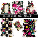 Grunge Alice Torn Pages UV DTF Decal sheets 11 Designs available