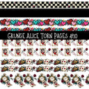 Grunge Alice Torn Pages UV DTF Decal sheets 11 Designs available