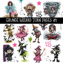 Grunge Wizard Torn Pages UV DTF Decal sheets 9 Designs available