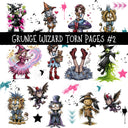 Grunge Wizard Torn Pages UV DTF Decal sheets 9 Designs available
