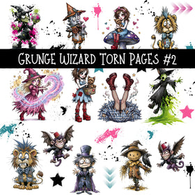 Grunge Wizard Torn Pages UV DTF Decal sheets 9 Designs available