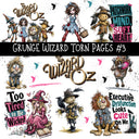 Grunge Wizard Torn Pages UV DTF Decal sheets 9 Designs available
