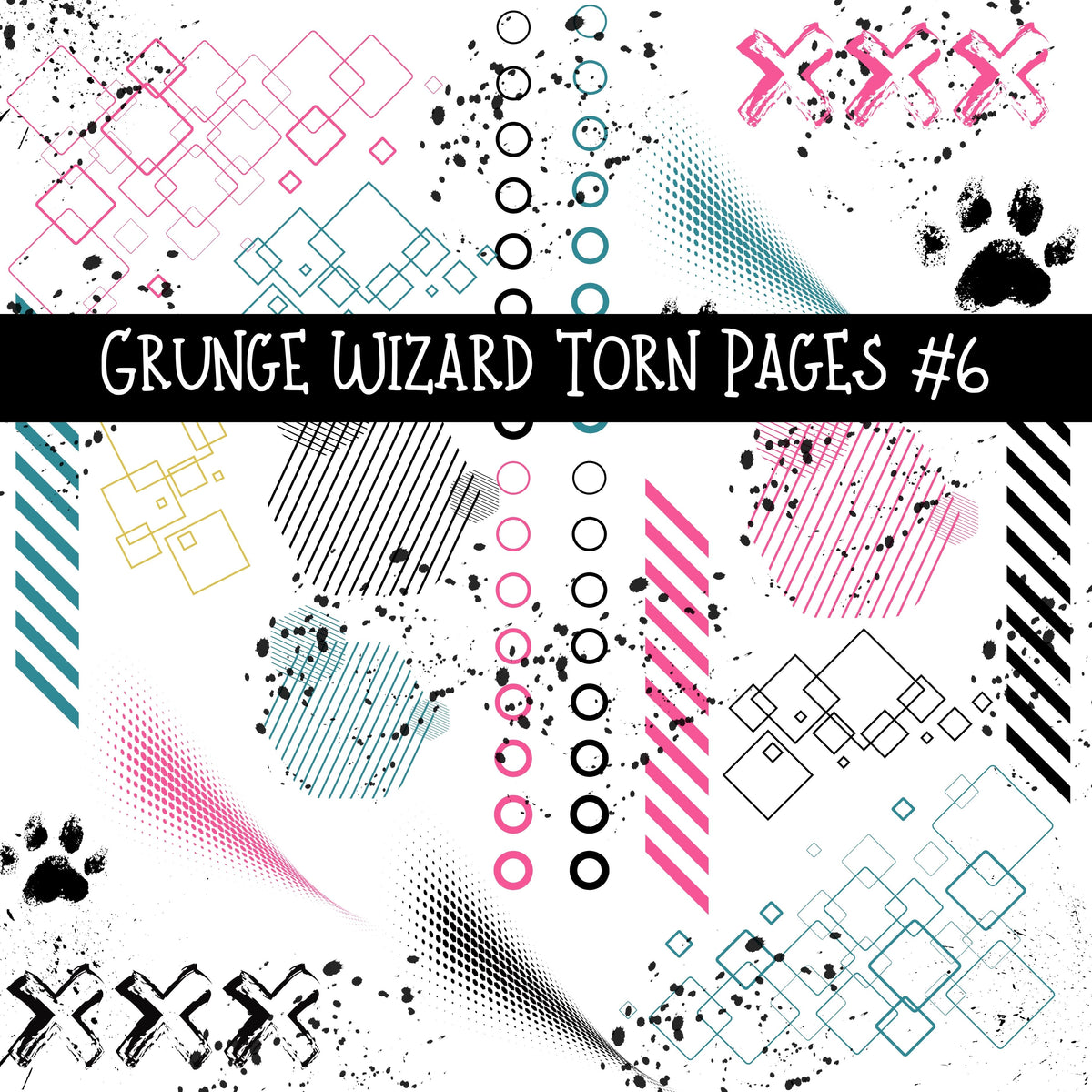 Grunge Wizard Torn Pages UV DTF Decal sheets 9 Designs available