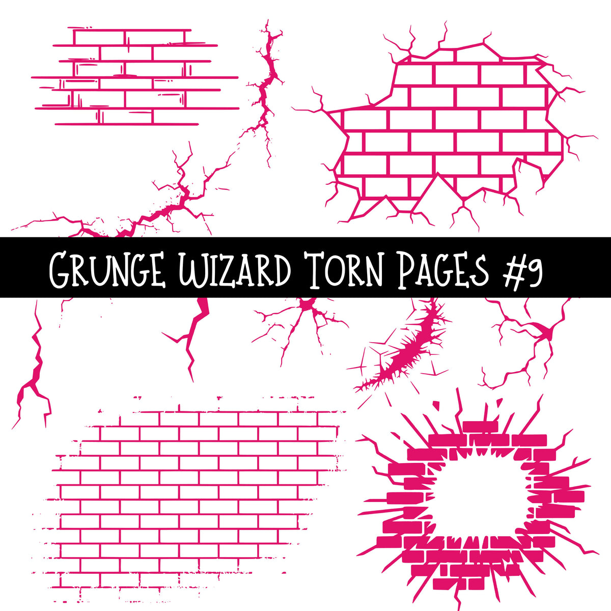 Grunge Wizard Torn Pages UV DTF Decal sheets 9 Designs available