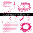 Grunge Wizard Torn Pages UV DTF Decal sheets 9 Designs available