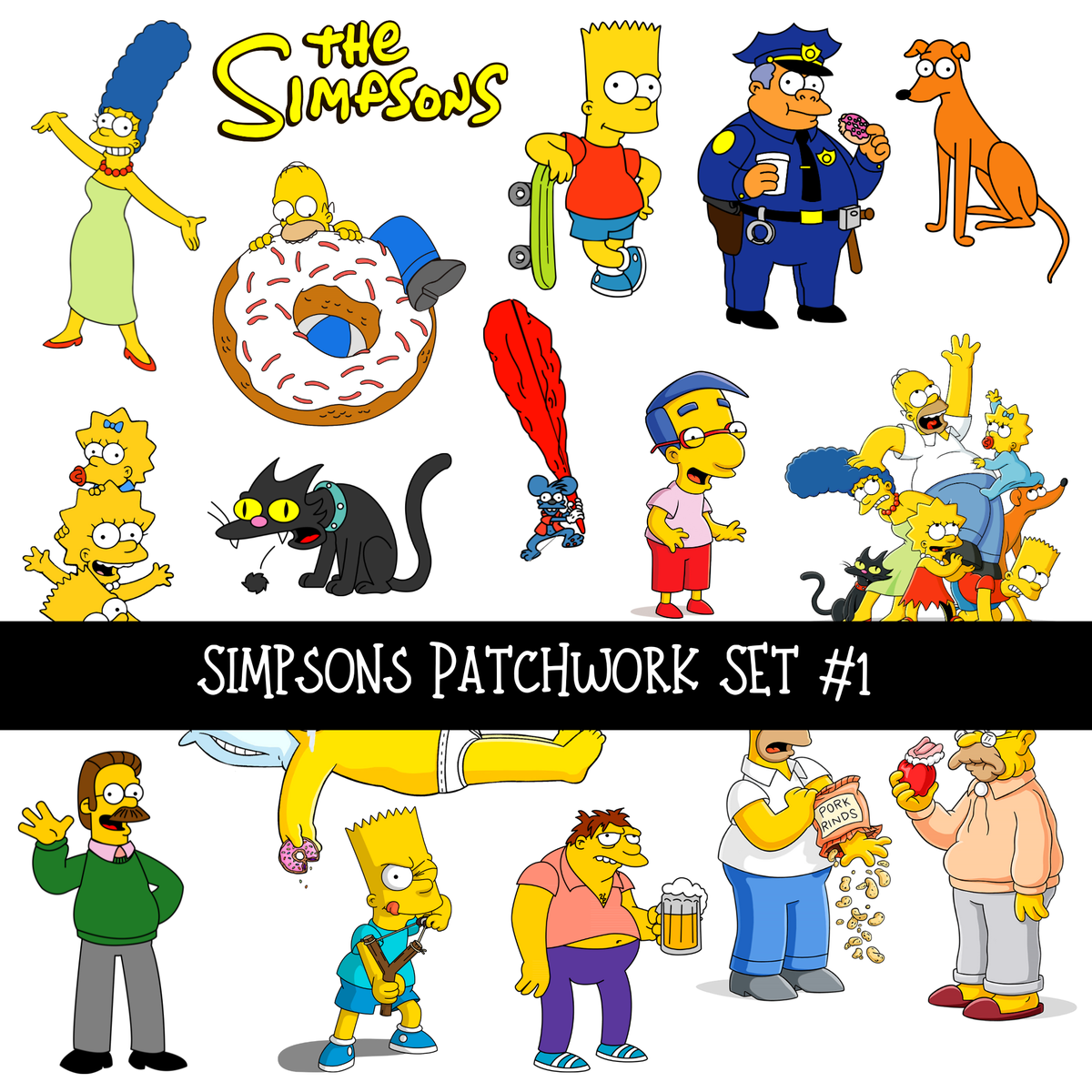 Simpsons Doodle Patchwork (2 variants)