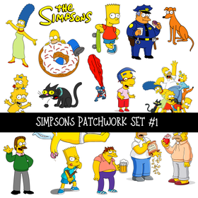 Simpsons Doodle Patchwork (2 variants)