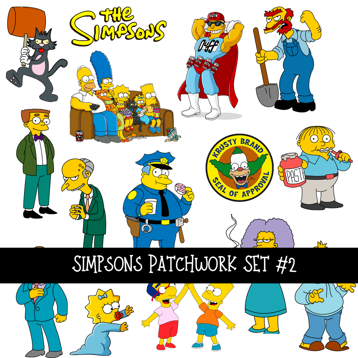 Simpsons Doodle Patchwork (2 variants)