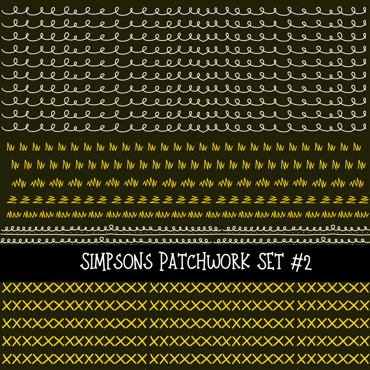 Simpsons Doodle Patchwork (2 variants)