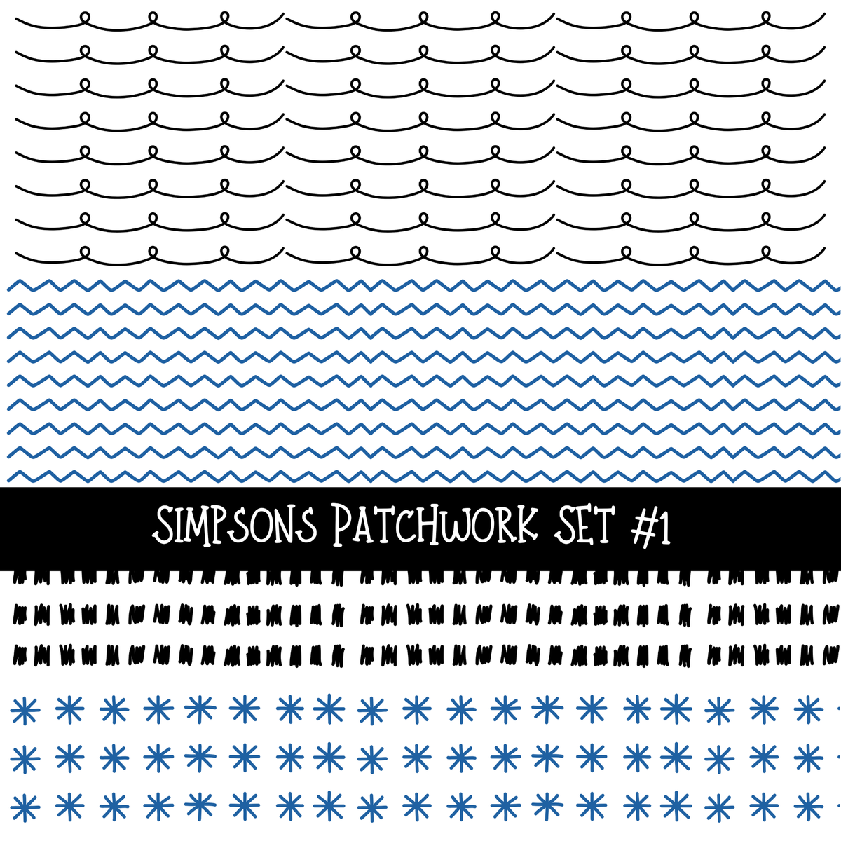 Simpsons Doodle Patchwork (2 variants)