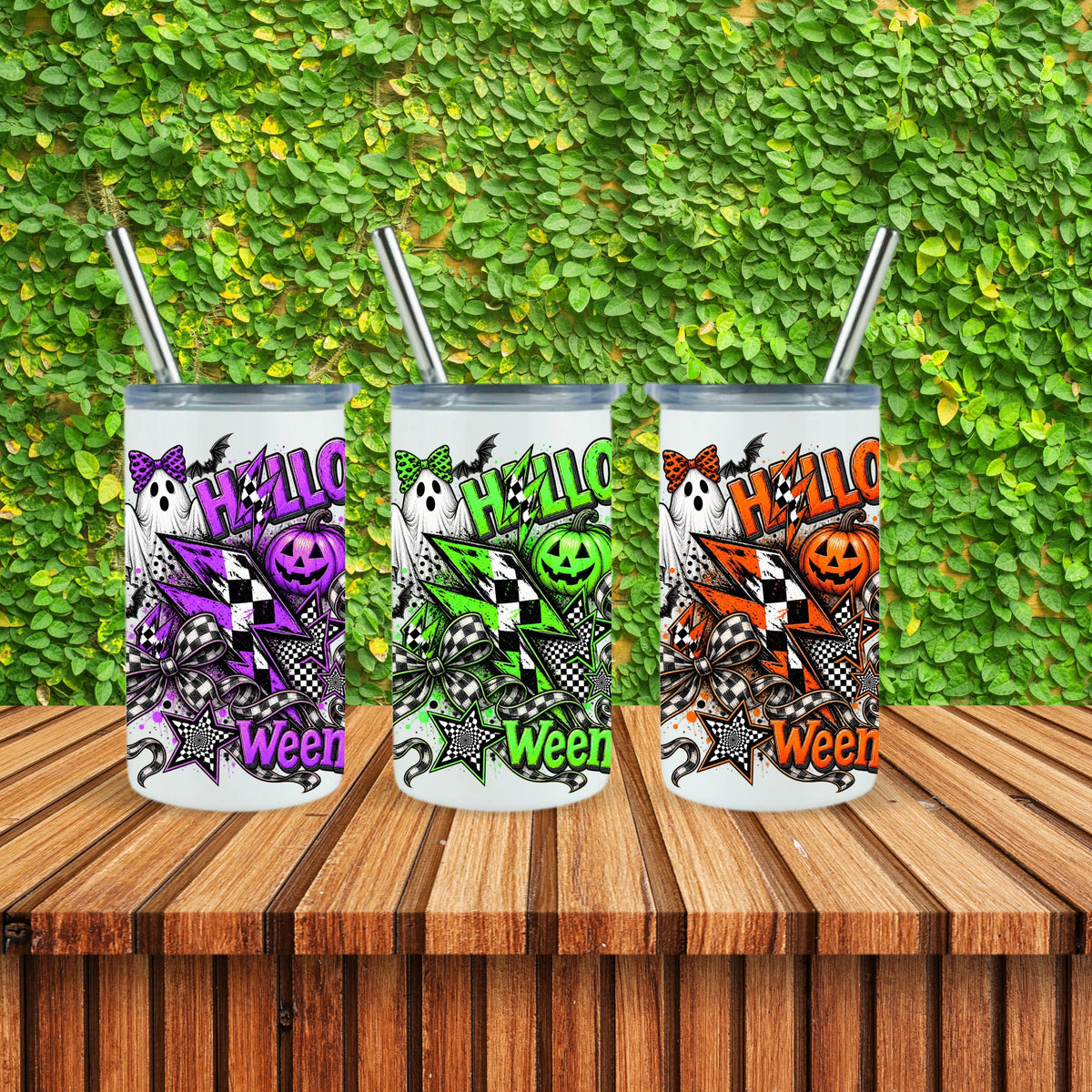 Halloween Check UV DTF Decal 3 colors