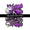 Halloween Check UV DTF Decal 3 colors