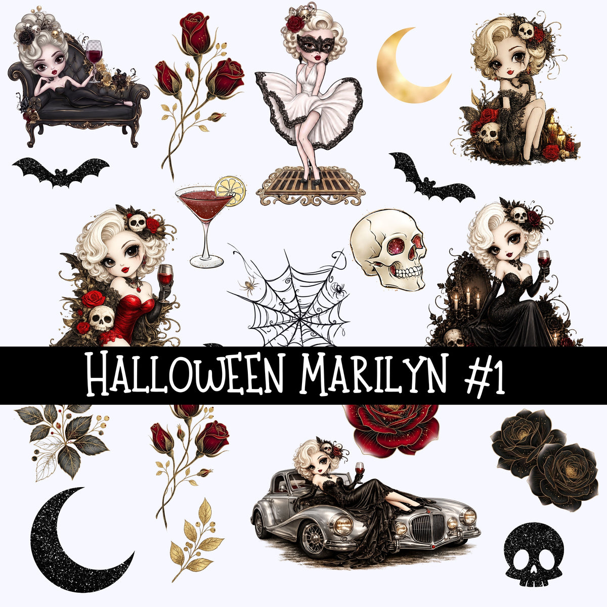 Halloween Marilyn Decal sheets 5 designs available