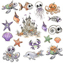 Halloween Mermaid UV DTF Decal Sheets-4 Design Options
