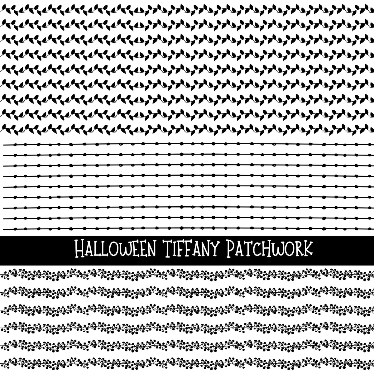 Halloween Tiffany Patchwork Set