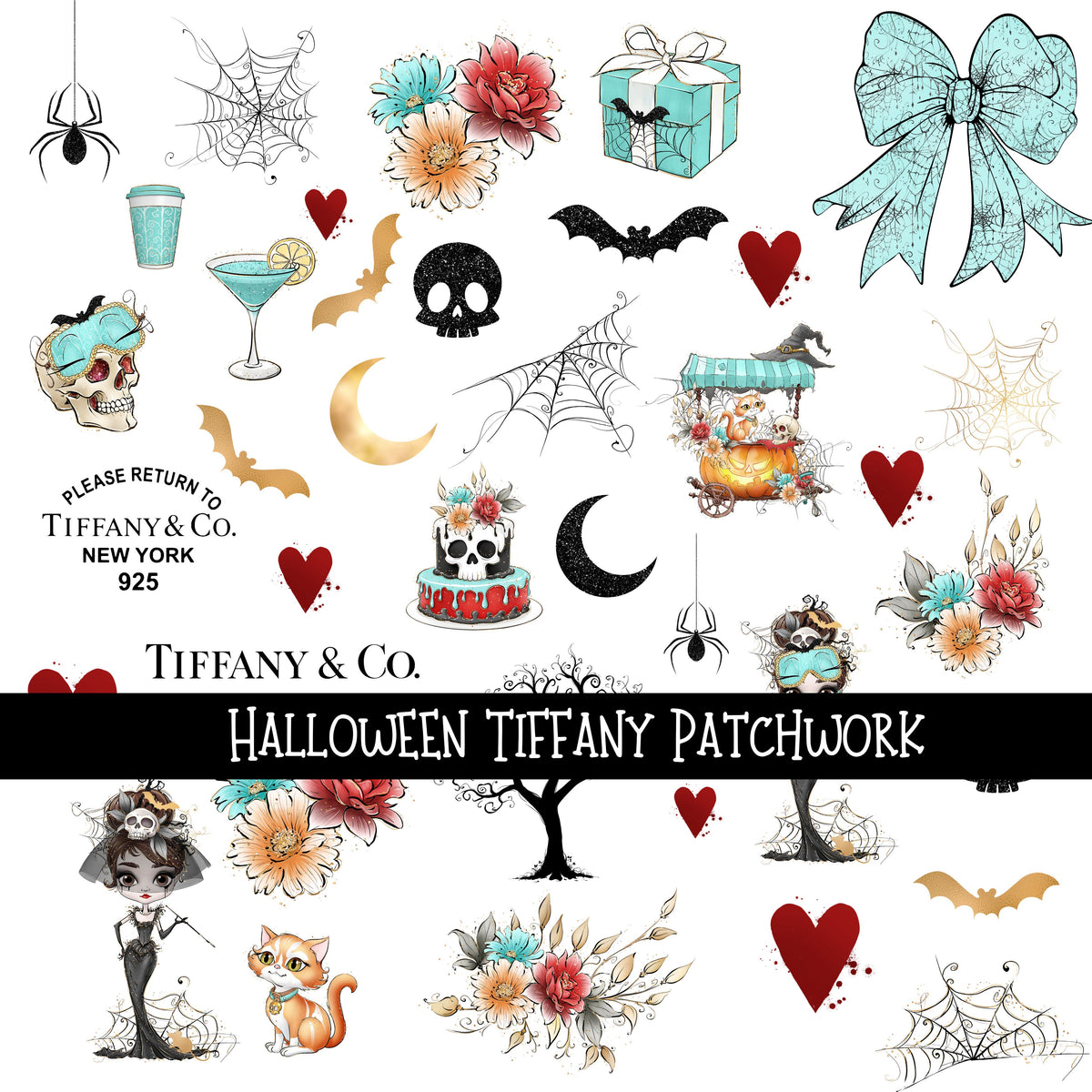 Halloween Tiffany Patchwork Set