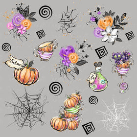 Halloween Wonderland UV DTF Decal Sheets-4 Design Options