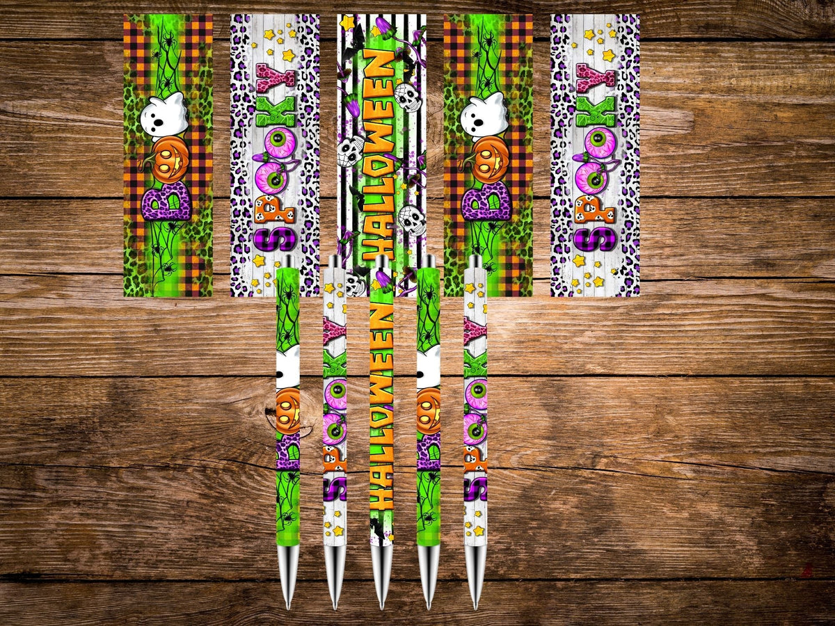 Halloween UV DTF Pen wraps set of 5